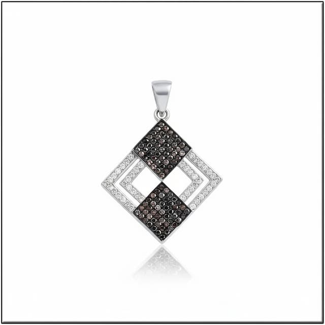 Imagen del productoCOLGANTES PLATA 925MM CIRCONITAS MARRONES