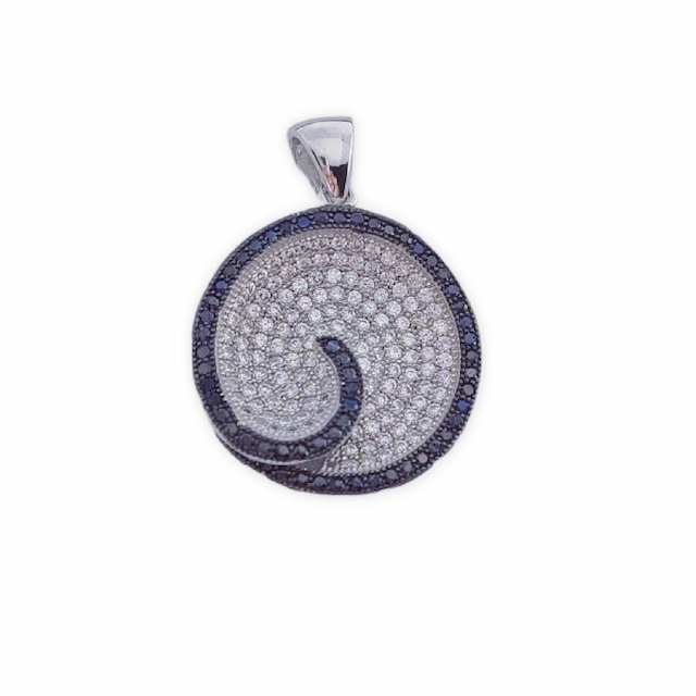 Imagen del producto COLGANTE PLATA 925MM REDONDO CIRCONITAS