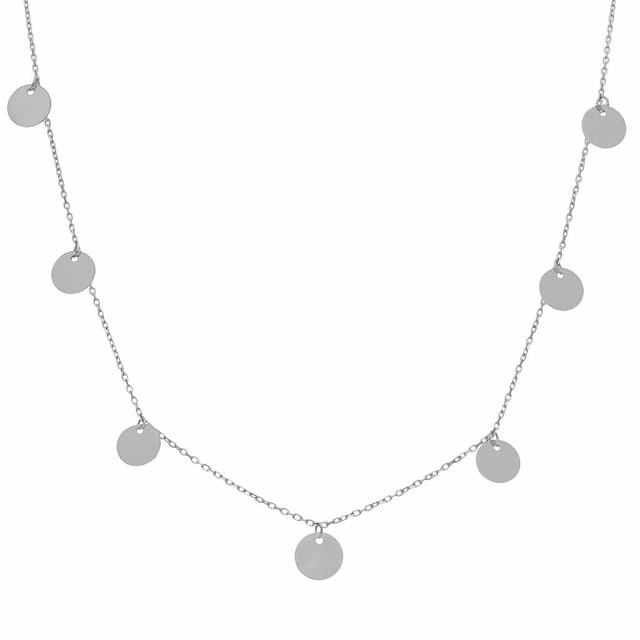 Imagen del productoGARGANTILLA PLATA 925MM CHARMS CIRCULOS