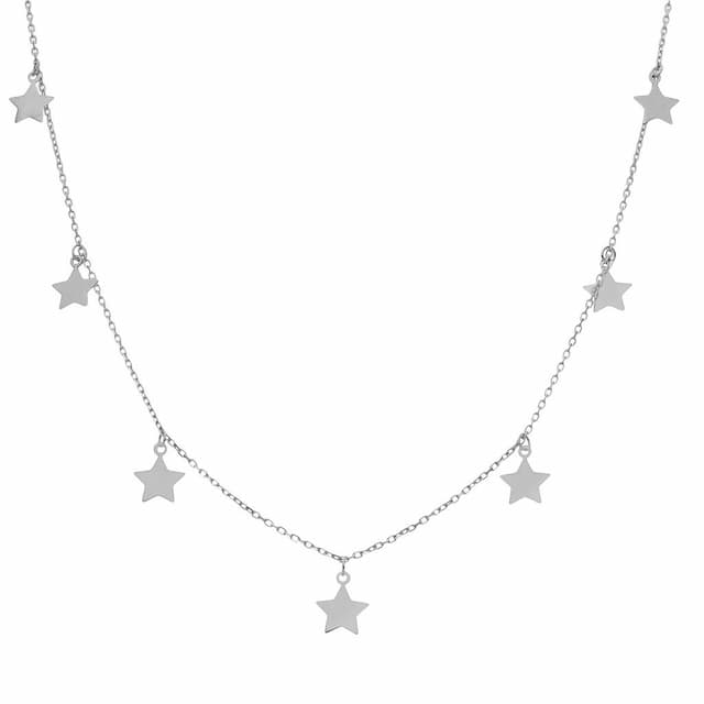 Imagen del productoGARGANTILLA PLATA 925MM CHARMS ESTRELLAS