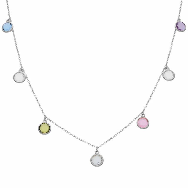 Imagen del productoGARGANTILLA PLATA 925MM PIEDRAS COLORES