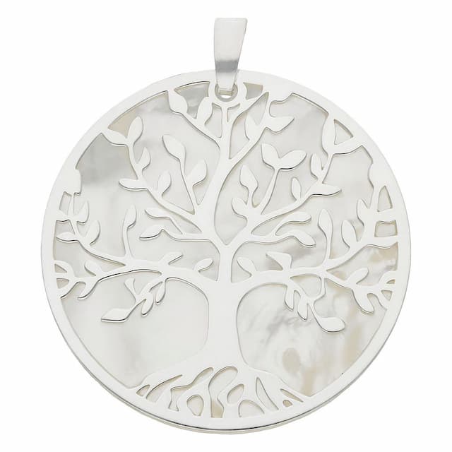 Imagen del producto COLGANTE PLATA 925MM ARBOL DE LA VIDA NACAR - 40MM