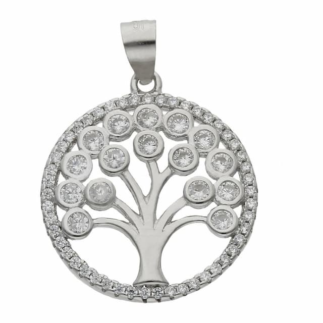 Imagen del productoCOLGANTE PLATA 925MM ARBOL DE LA VIDA CIRCONITAS - 20MM