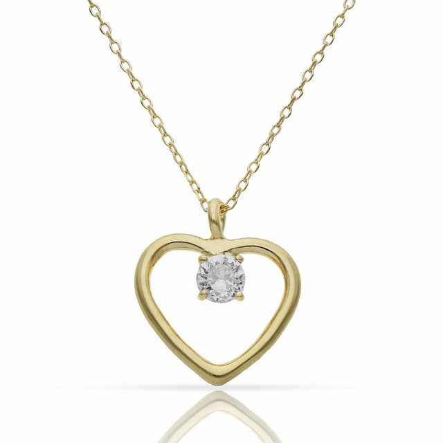 Imagen del producto GARGANTILLA PLATA CHAPADA ORO CORAZON PIEDRA ROSA