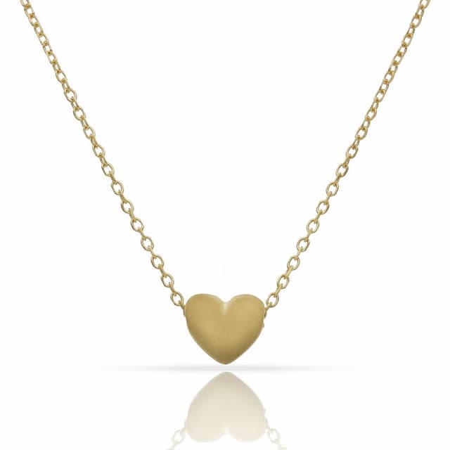 Imagen del producto GARGANTILLA PLATA CHAPADA ORO CORAZON