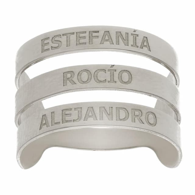 Imagen del productoSORTIJA PLATA 925MM - 3 NOMBRES