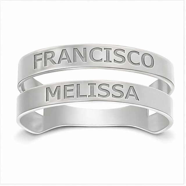 Imagen del productoSORTIJA PLATA 925MM - 2 NOMBRES