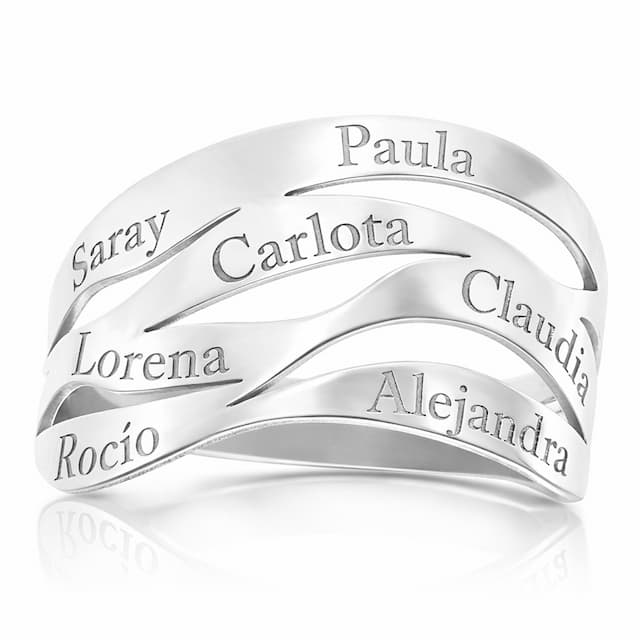 Imagen del productoSORTIJA PLATA 925MM ONDAS NOMBRES