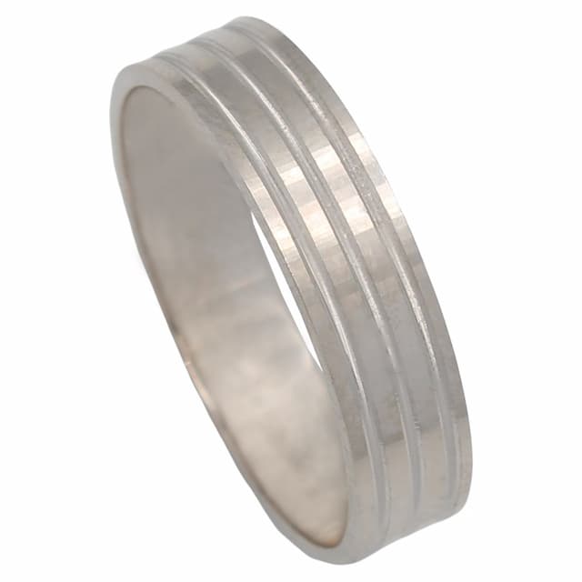 Imagen del productoALIANZA ORO BLANCO 18KL TALLLADA - 5MM