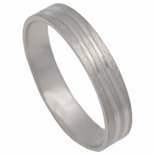 Imagen del productoALIANZA ORO BLANCO 18KL TALLADA - 4MM