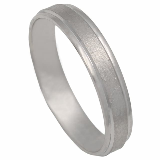 Imagen del productoALIANZA ORO BLANCO 18KL MATE-BRILLO -4MM