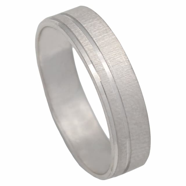 Imagen del productoALIANZA ORO BLANCO 18KL MATE-BRILLO -5MM