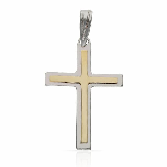 Imagen del productoCRUZ ORO 18KL BICOLOR - 18X27MM