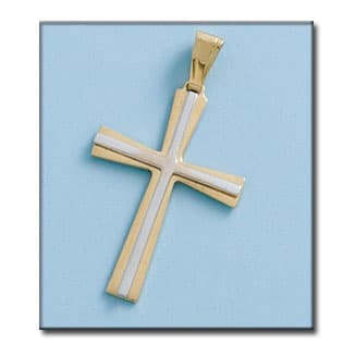 Imagen del productoCRUZ ORO 18KL BICOLOR - 22X32MM