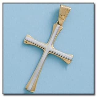 Imagen del productoCRUZ ORO 18KL BICOLOR - 22X32MM