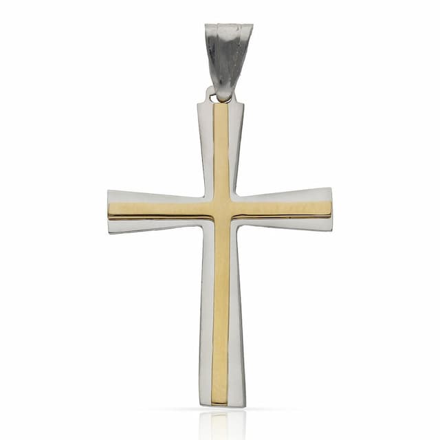 Imagen del productoCRUZ ORO 18KL BICOLOR -22X33MM