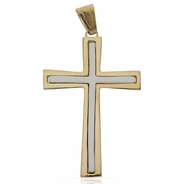 Imagen del productoCRUZ ORO 18KL BICOLOR - 26X40MM