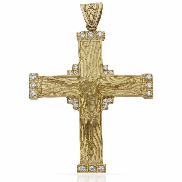 Imagen del producto CRUZ ORO 18KL CRISTO CIRCONITAS