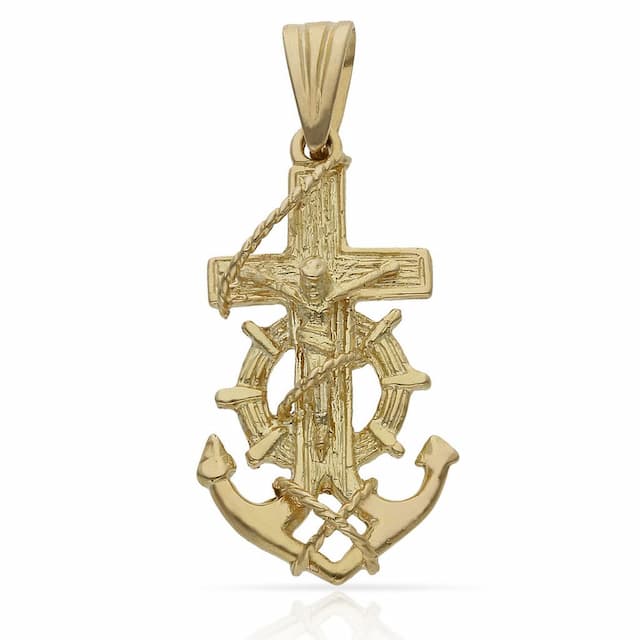 Imagen del producto CRUZ ORO 18KL MARINERA CRISTO - 16X29MM