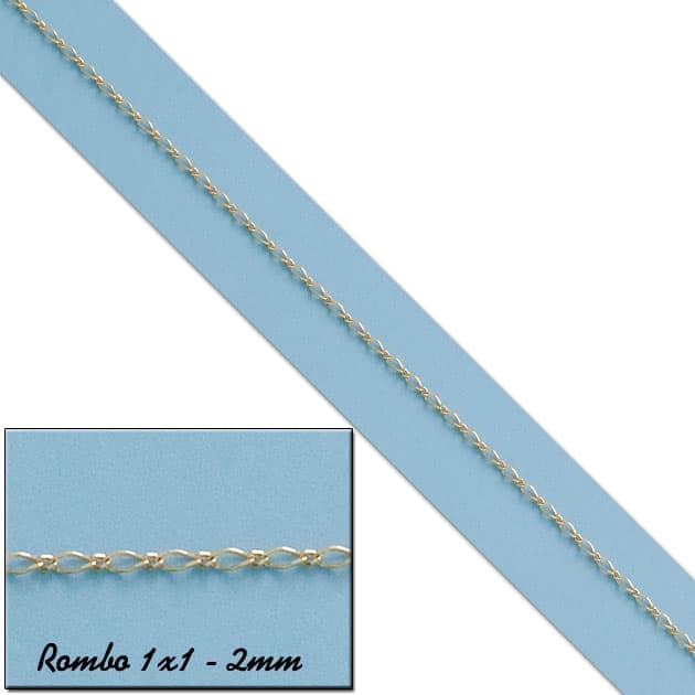 Imagen del productoCADENA ROMBO 1X1 ORO 18KL