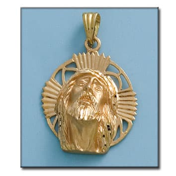 Imagen del productoCABEZA ORO 18KL CRISTO - 30X35MM