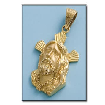 Imagen del productoCABEZA ORO 18KL CRISTO - 33X50MM