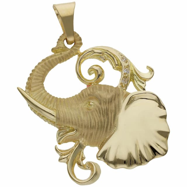 Imagen del producto CABEZA ORO 18KL ELEFANTE - 37X47MM