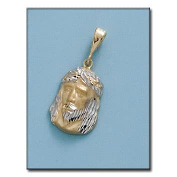 Imagen del producto CABEZA ORO 18KL CRISTO BICOLOR - 12X19MM