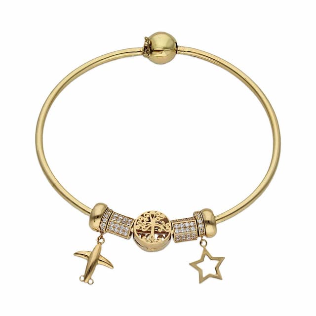 Imagen del producto PULSERA ORO 18KL RIGIDA - ARBOL DE LA VIDA