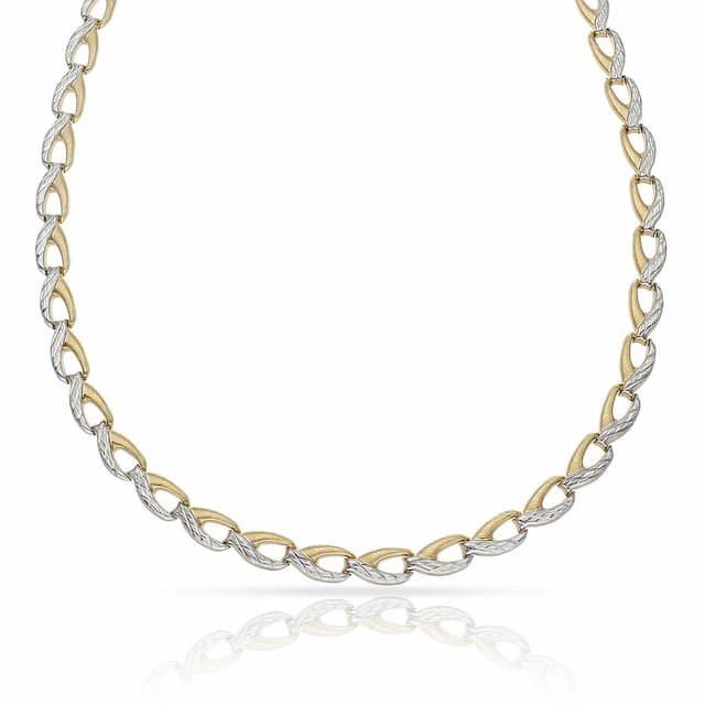 Imagen del productoCOLLAR ORO 18KL TROQUELADO BICOLOR