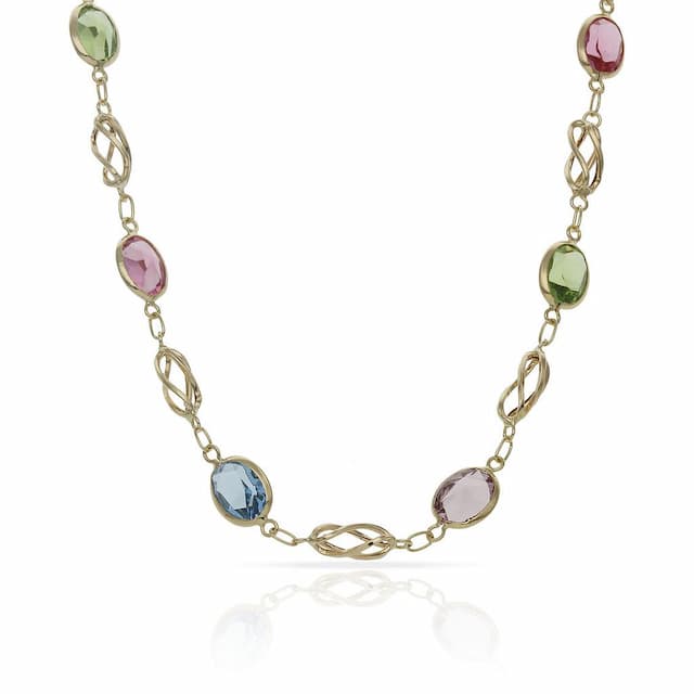 Imagen del producto COLLAR ORO 18KL PIEDRAS COLOR