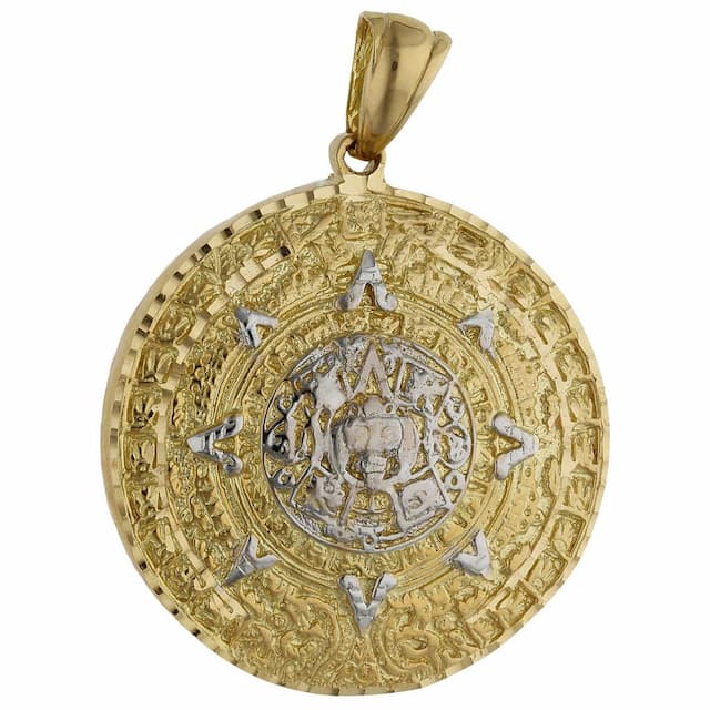 Imagen del producto COLGANTE ORO 18KL SOL AZTECA - 43MM