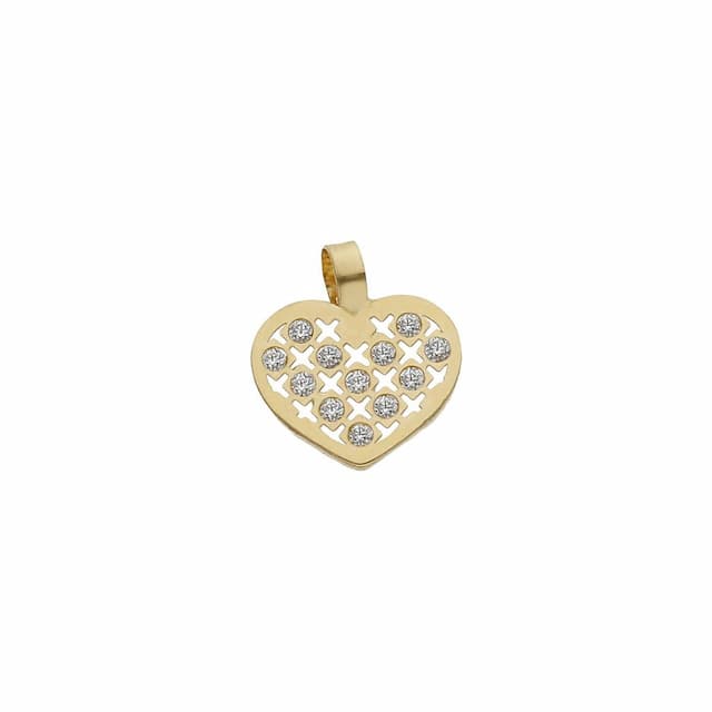 Imagen del producto COLGANTE ORO 18KL CORAZON CIRCONITAS - 8x9MM