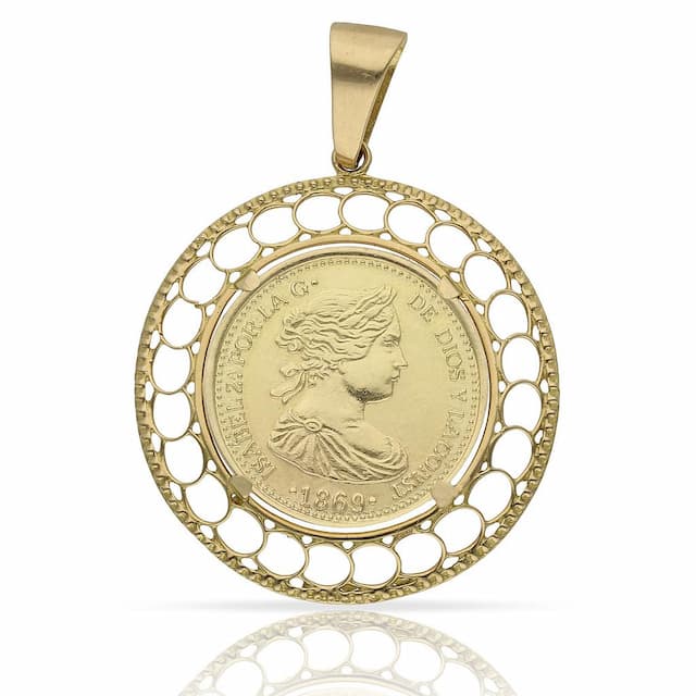 Imagen del producto COLGANTE ORO 18KL MONEDA - 20MM