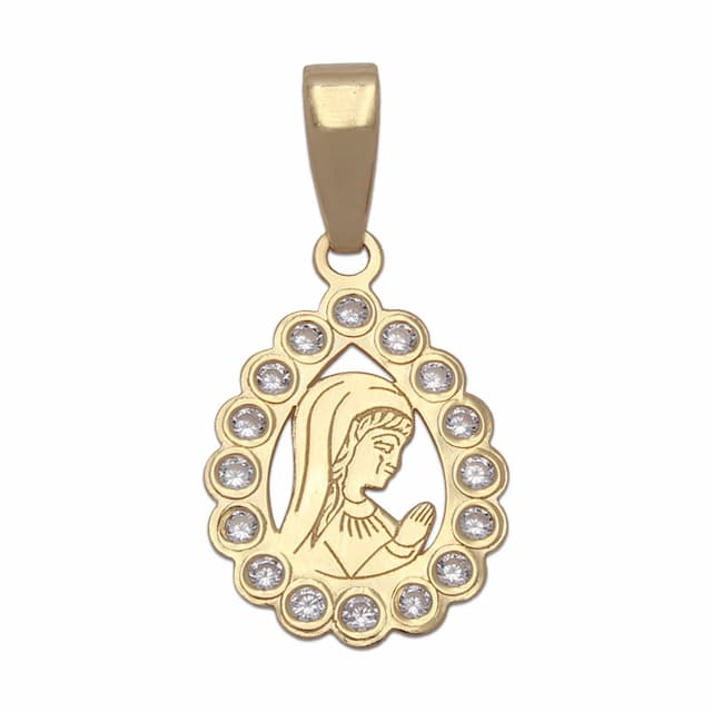 Imagen del productoCOLGANTE ORO 18KL VIRGEN NIÑA- 11X22MM