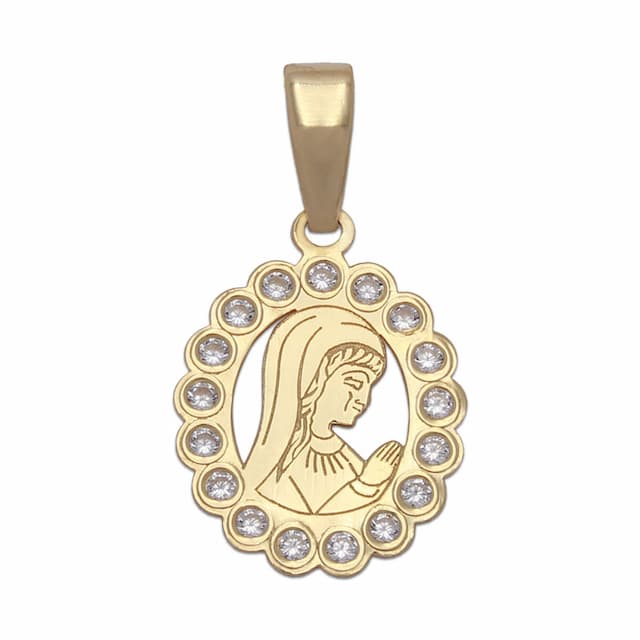 Imagen del producto COLGANTE ORO 18KL VIRGEN NIÑA - 12X22MM