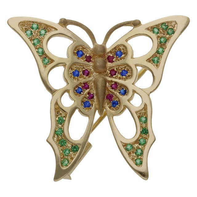 Imagen del producto BROCHE + COLGANTE ORO 18KL MARIPOSA - 38x35MM