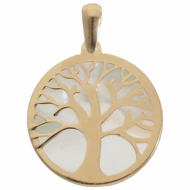 Imagen del producto COLGANTE ORO 18KL ARBOL VIDA NACAR - 20MM