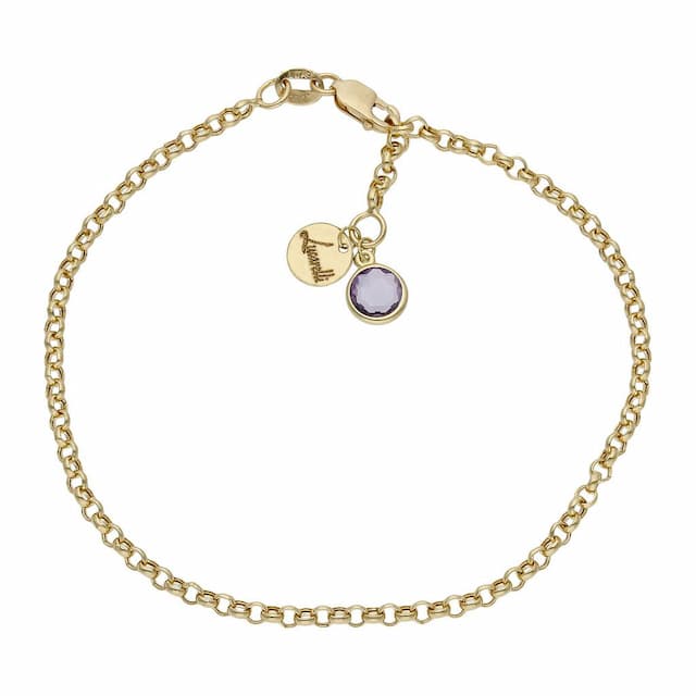 Imagen del producto PULSERA MI HISTORIA ORO 18KL 2.50MM - LILA