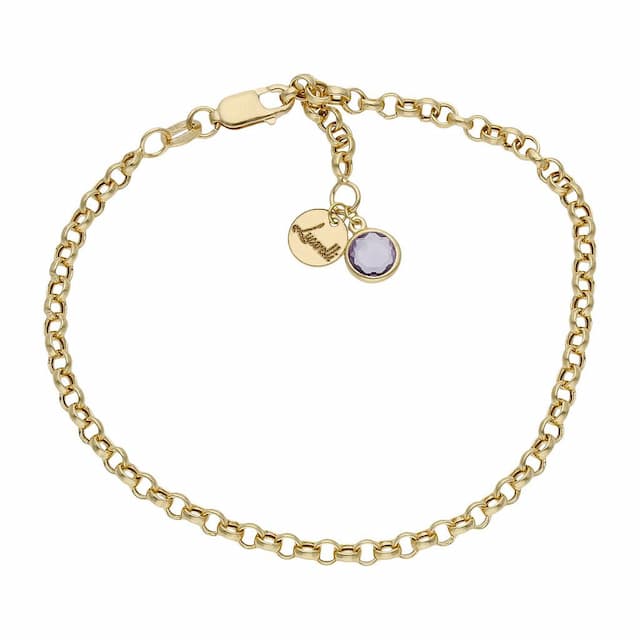 Imagen del producto PULSERA MI HISTORIA ORO 18KL 3MM - LILA