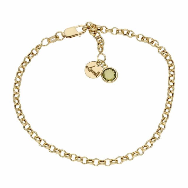 Imagen del producto PULSERA MI HISTORIA ORO 18KL 3MM - VERDE