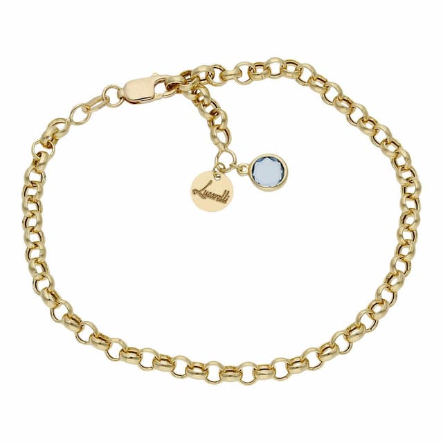 Imagen del producto PULSERA MI HISTORIA ORO 18KL 4MM - AZUL