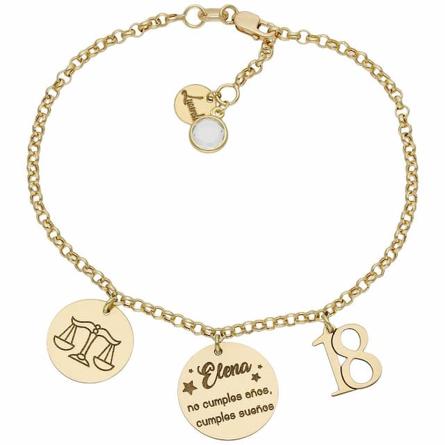 Imagen del producto PULSERA MI HISTORIA ORO 18KL CUMPLEAÑOS