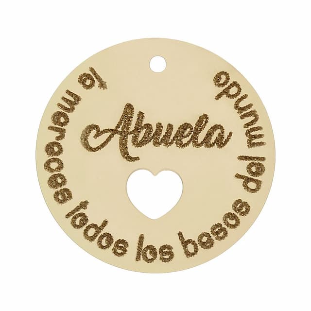 Imagen del producto MI HISTORIA - ABALORIO ORO 18KL FRASE ABUELA