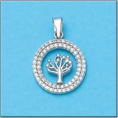 Imagen del producto COLGANTE ORO BLANCO 18KL ARBOL DIAMANTES