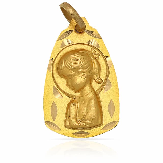 Imagen del producto MEDALLA ORO 18KL VIRGEN NIÑA - 13X22 MM