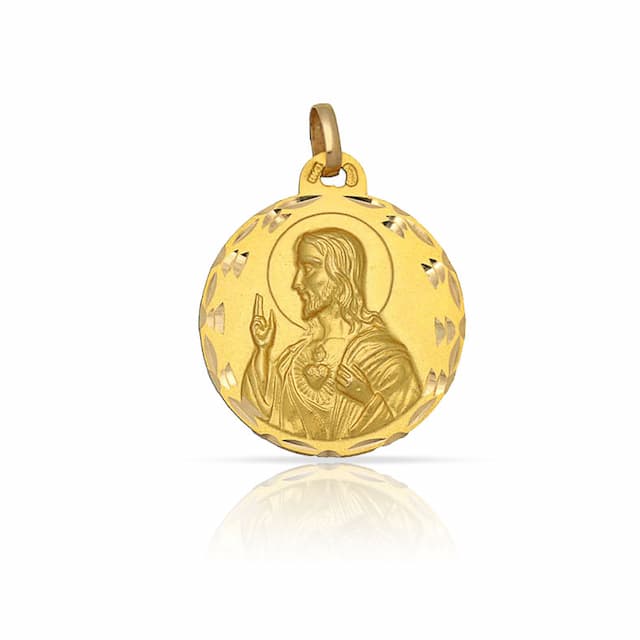 Imagen del productoMEDALLA ORO 18 KL CORAZON JESUS - 16MM