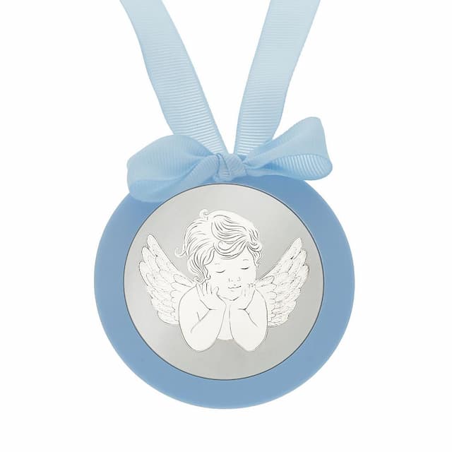 Imagen del producto MEDALLA CUNA PLATA 925MM REDONDA ANGEL