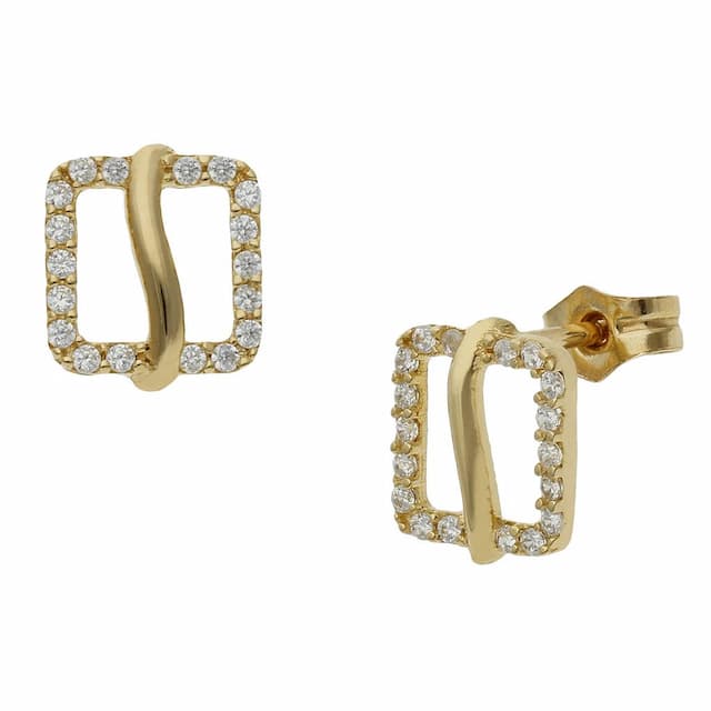 Imagen del productoPENDIENTES ORO 18KL CUADRADOS CIRCONITAS