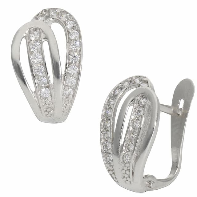 Imagen del productoPENDIENTES ORO BLANCO 18KL CIRCONITAS